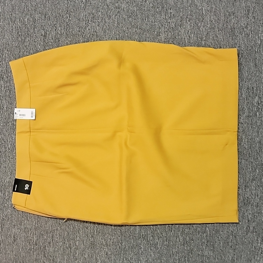 Mustard yellow pencil skirt size 10 - Picture 2 of 3